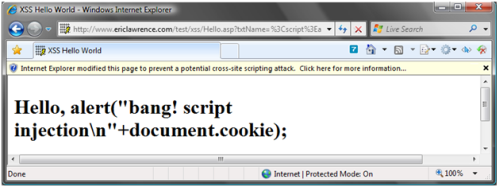 Filtr XSS w Internet Explorer 8